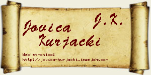 Jovica Kurjački vizit kartica